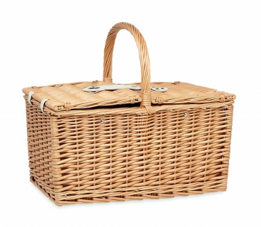 Logotrade promotional products photo of: Wicker picnic basket 4 people